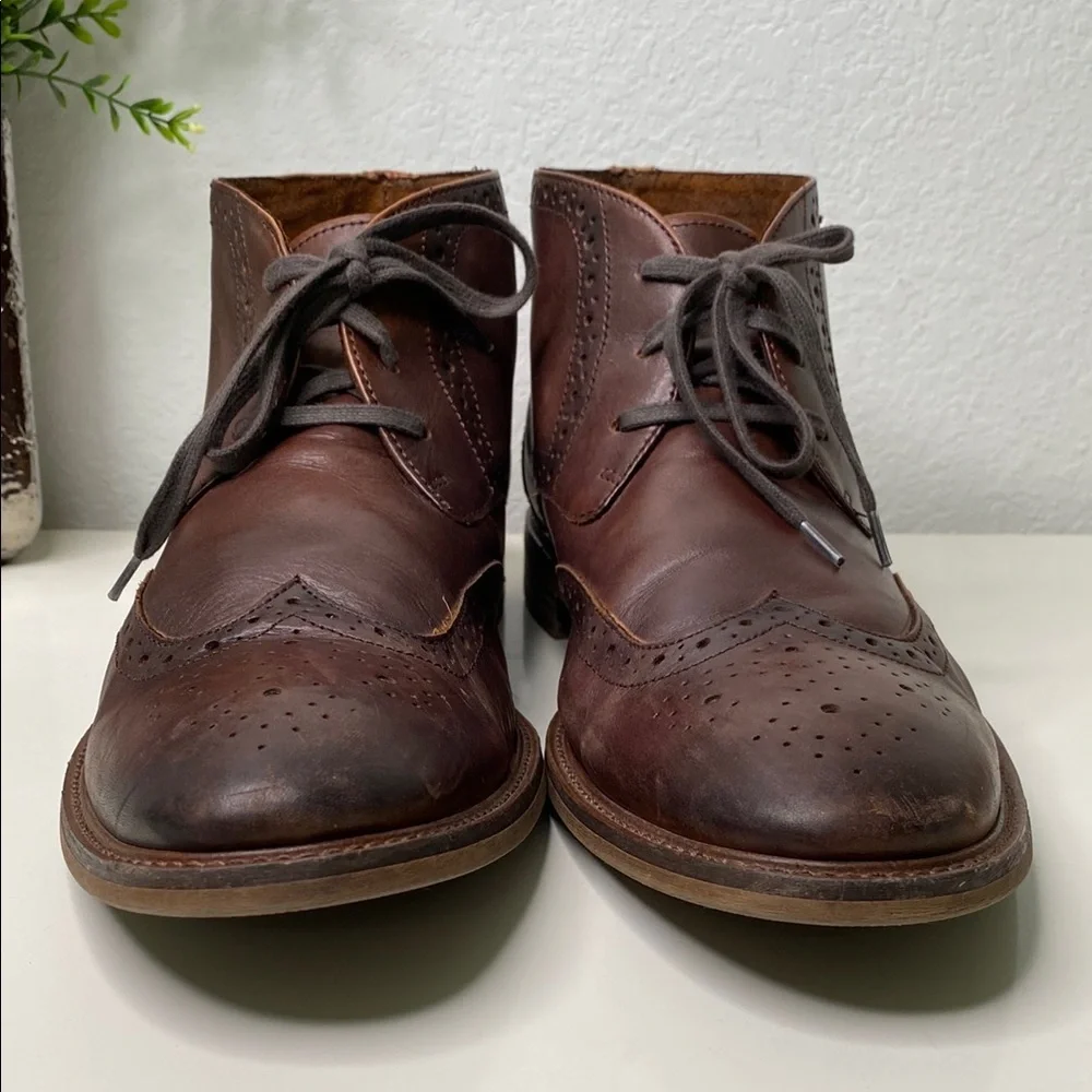 Blake McKay REID Brown Leather Brogue‎ Wingtip Chukka Boots Size 13